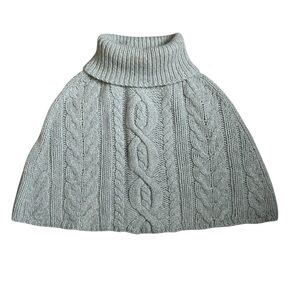 Brooks Brothers 100% Camel Hair Cable Turtleneck Sweater cape/Capelet